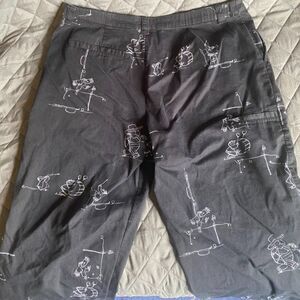 Chico's Bird & Frog Print Capri Pants -- Sz 2